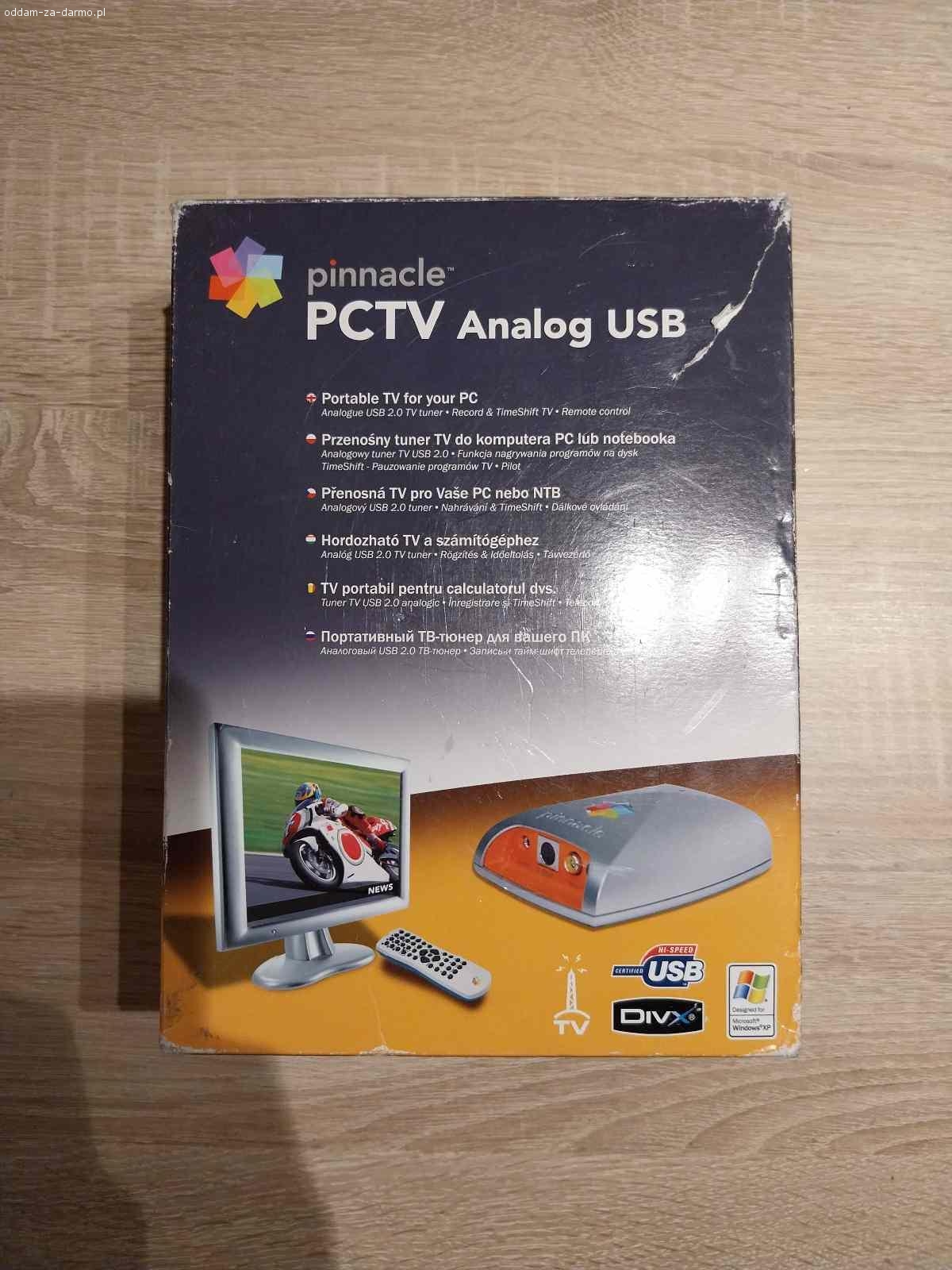 Tuner TV Pinnacle PCTV Analog USB - Komputery I Konsole - Oddam Za Darmo